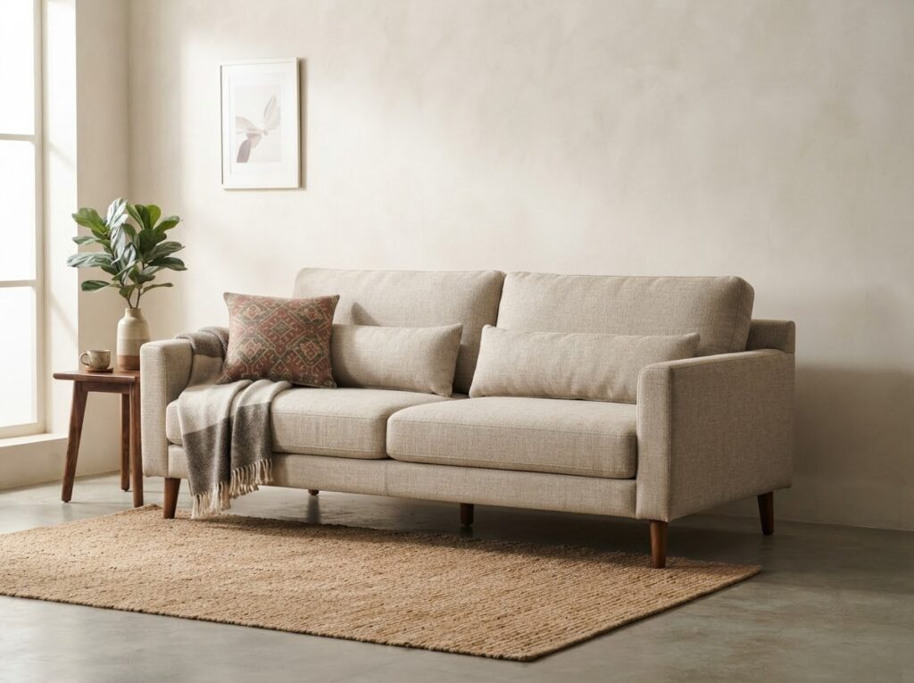 Modern Fabric Sofa Product Photo - OrgoWood Furniture