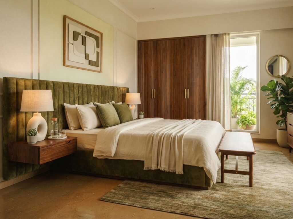 Modern Indian Bedroom Interior D - OrgoWood Furniture