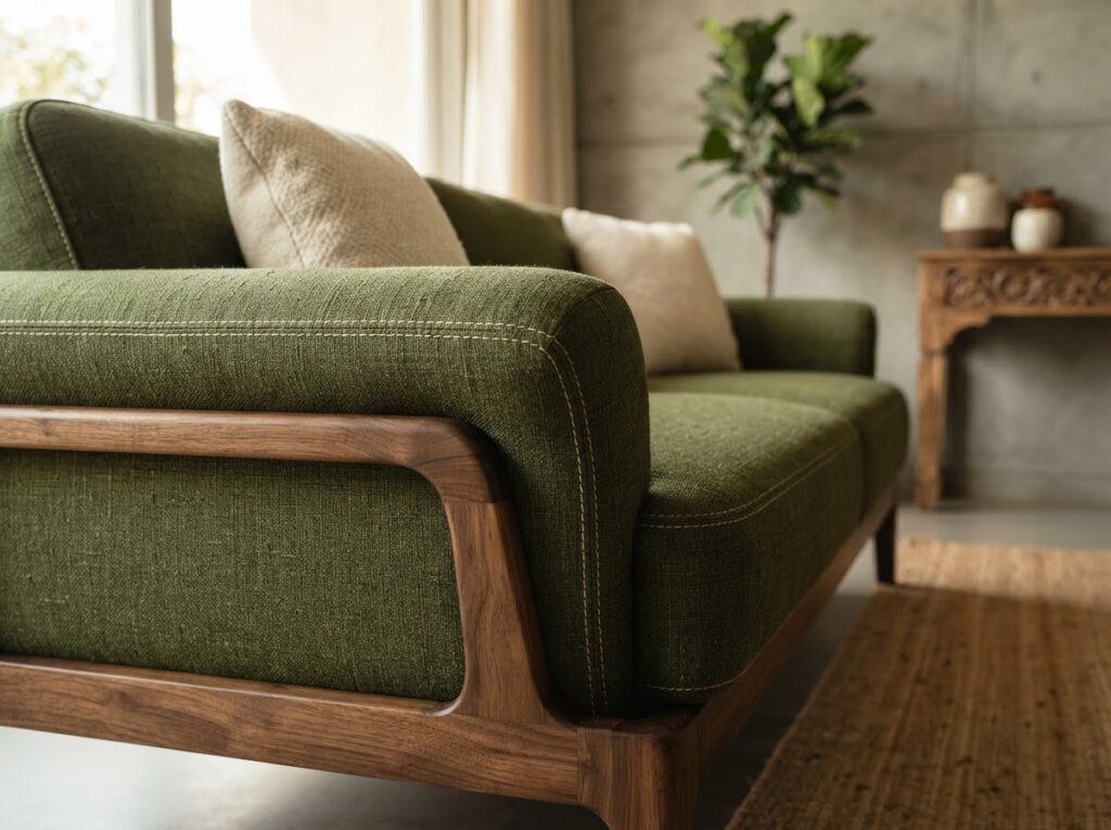 Sofa Upholstery And Wood Frame - OrgoWood Furniture